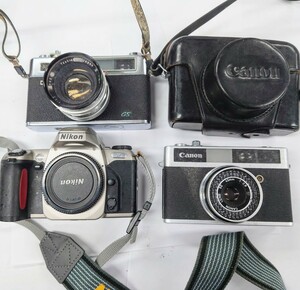 I516 フィルムカメラ まとめ Canon Canonet JUNIOR 40mm 4:2.8 YASHICA GS 1:1.7 f=45mm Nikon u キャノン 中古 ジャンク品 訳あり