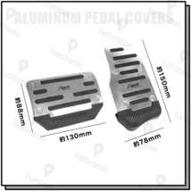 ペダル カバー 車 AT シルバー 銀 アルミ 汎用 アクセル ブレーキ ダイハツ トヨタ スズキ 日産車 ホンダ 自動車 カスタム パーツ g063e 1_画像4