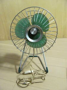 昭和レトロ　卓上扇風機　KF-200　ビンテージ　緑羽根　日栄
