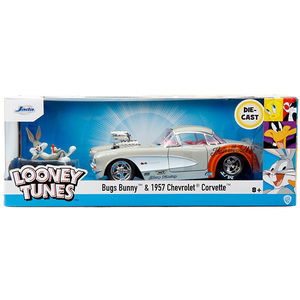 1:24 LOONEY TUNES 1957 CHEVY CORVETTE w/ BUGS BUNNY【ルーニーチューンズ】ミニカー