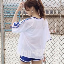 H443B　コスプレウェア　胸パット入　トップス　ショートパンツ　メッシュ　Tシャツ　タンキニ水着　セクシーランジェリー　スイムウェア_画像6