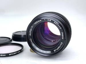 美品 オリンパス Olympus OM-System Zuiko Auto-T 100mm f/2.8 レンズ カビ クモリ無し 絞り羽根動作確認済 