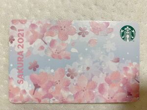 Карта Starbucks Card Card Sakura 2021 PIN -конец не заряжено 0 Йен Сакуравеб незарегистрированный