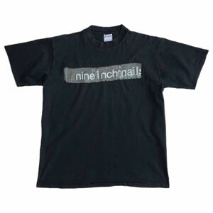 90s NINE INCH NAILS ナインインチネイルズ ヴィンテージ vintage Tシャツ TEE XL ロゴ 本物 オリジナル travis scott トラヴィス バンド