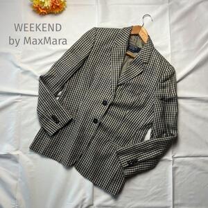 WEEKEND by MaxMara tailored jacket check unlined in the back 8