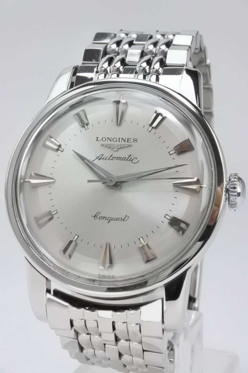  именная техника Cal.19AS установка *1950 годы Швейцария знаменитая школа Longines Conquest золотой medali on самозаводящиеся часы джентльмен наручные часы breath имеется редкостный товар 