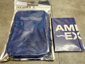 新品未使用 アメックス シューズケース blue sneaker bag + ノート ノベルティ アメリカンエキスプレス AMEX プラチナカード 非売品 ポーチ