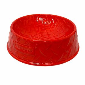 未使用品 23ss Supreme Diamond Plate Dog Bowl Red シュプリーム ダイヤモンド プレイト ドック ボウル 赤 レッド box logoボックスロゴ