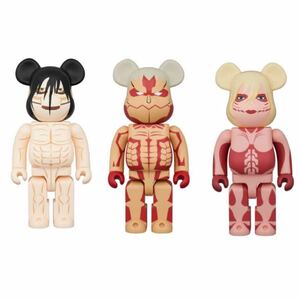 新品 BE@RBRICK 進撃の巨人 400% 3体セット エレン巨人 女型の巨人 鎧の巨人 ベアブリック メディコム トイ