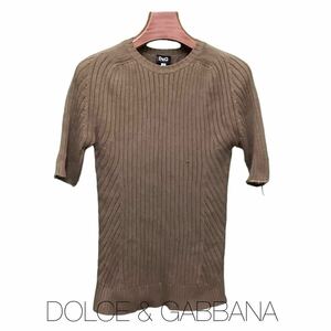 DOLCE&GABBANA, D&G, ドルチェ&ガッバーナ, ニット Tシャツ ,カットソー ,半袖 ,XSサイズ