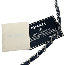 シャネル CHANEL ウルトラステッチ バッグ ショルダーバッグ ラムスキン ネイビー 紺 シルバー金具 チェーンショルダーバッグ ココマーク_画像10