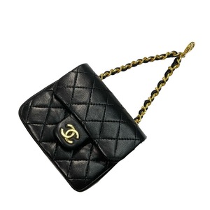  Chanel CHANEL charm bag charm Mini Mini matelasse here Mark black 