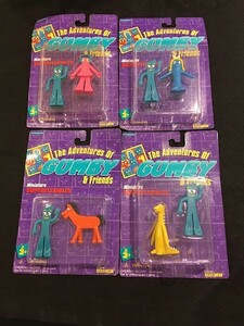 *37JJ08　フィギュア「The Adventures of GUMBY & Friends」 4個セット　ガンビー