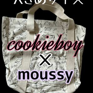 COOKIEBOY × MOUSSY トートバッグ 大きめ ホワイト