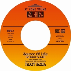 【新品/新宿ALTA】ROOT SOUL/Source Of Life (DJ KOCO Re Edit) / Solar Strut 【完全限定プレス】(7インチシングルレコード)(AHS65)