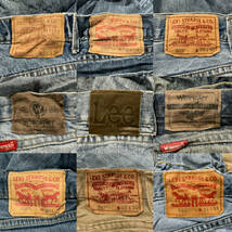 【T195】★大人気★ アメリカ古着卸オススメJEANS MIX大量50kgベール目玉商品 Levi's Wrangler デニムイージーパンツ Gパン 仕入れ_画像5