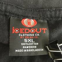 《 H 184》iCEDOUT PARENTAL ADVISORY 半袖 Tシャツ ラップ バンドT 5XL 黒 トップス 1円スタート アメリカ古着 古着卸_画像4