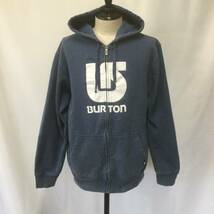 【N892】★BURTON★ バートン ジップアップ スウェット パーカー Lサイズ スノーボード ストリート アメリカ古着 古着 古着卸_画像1