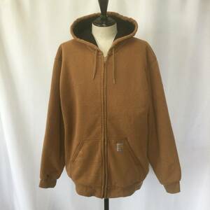 【N699】★Carhartt★ カーハート ジップアップ スウェット パーカー XLサイズ 裏地サーマル アメカジ アメリカ古着 古着 古着卸