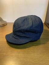 リアルマッコイズ☆THE REAL McCOY'S☆デニム☆エンジニアキャップ☆ ジョーマッコイ☆ 8HU DENIM ENGINEER CAP ☆7 3/4_画像1