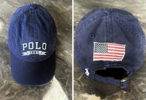 未使用【POLO】4-7歳まで ネイビーキッズキャップ 帽子 野球帽 ポロ　ラルフローレン