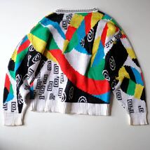【1980s】USA製　総柄デザインニットセーター　古着屋　アート　ビンテージ　アート　デザイン　レア　オーバーサイズ スウェット_画像5