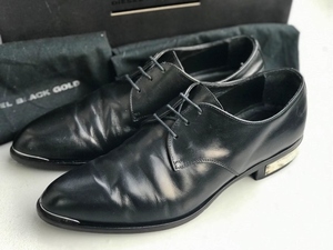 6万円 DIESEL ディーゼル イタリア製 レザーシューズ 革靴 シューズ 靴 made in italy black gold ブーツsantoni d＆g regal gucci moncler