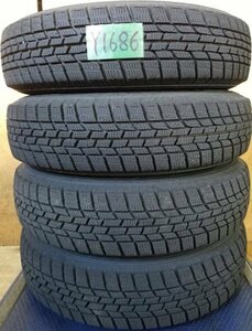 グッドイヤー★145/80R13★ICE NAVI 6 (アイスナビ 6) ホイール付きセット品　 バリ山　中古タイヤ4本 [Y1686W]