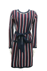 [ used ]Chesty Chesty One-piece lady's navy stripe autumn winter size 1