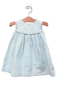 【中古】PETIT BATEAU プチバトー　子供服　 女の子 ワンピース サイズ18m/81cm コットン