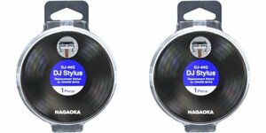 【新品・2個セット】交換針 NAGAOKA DJ-44G shure M-44G M44-7対応 ナガオカ DJ用 スクラッチ対応 ピュアオーディオ シュア
