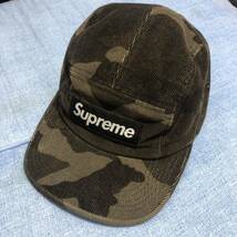 Supreme 19AW Camo Corduroy Camp Cap キャップ シュプリーム 帽子 ボックスロゴ カモ柄_画像1