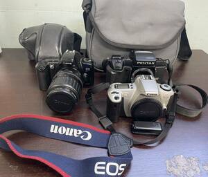 Canon EOS kissⅢ kiss PENTAX SFX フィルムカメラ　まとめ レンズ EF 35-135mm 1:4-5.6 カメラ　付属品付き　ジャンク品