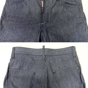 M667/DSQUARED2 ディースクエアード 14AW WORK WEAR JEAN ロールアップ アンクルカット ストライプ 44サイズ/ジーンズ デニム ボタンフライの画像3