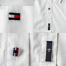 (美品) トミーヒルフィガー TOMMY HILFIGER ボタンダウン ストレッチ 長袖シャツ S (日本M) ホワイト シャツ _画像7