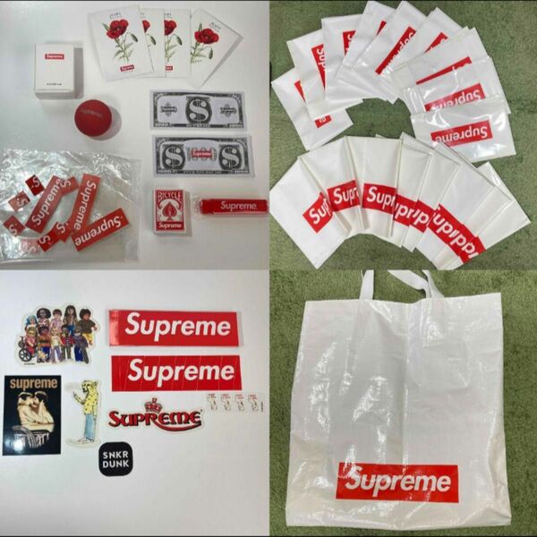 Supreme ステッカー ショッパー ノベルティ セット BOXロゴ シュプリーム ステッカー シール ショップ袋