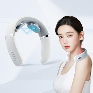 リラクゼーションEMS ネックケア マッサージ 加熱機能 コードレス 首 肩 ネックマッサージャー 軽量 リラクゼーション器