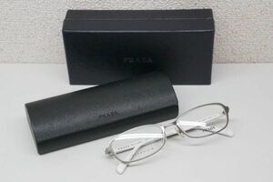 【美品】PRADA プラダ メガネ VPR64P プラスチック× チタン 54□18 2BU1O1 140 正規品保証　A027