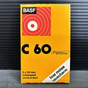 超貴重 最初期 BASF バスフ 紙箱 カセットテープ C60 ドイツ製 60分テープ Made in Germany 