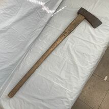 斧 土佐　義光　山師　柄全長約84cm 在銘 古道具_画像1