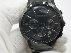 中古●アルマーニ メンズクロノグラフ腕時計　AR-2453●EMPORIO ARMANI