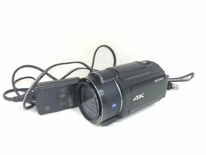 送料無料 1円～ 動作通電確認済み SONY ハンディカム FDR-AX45 4K デジタル ビデオカメラ 2019年製 ブラック ソニー HANDYCOM