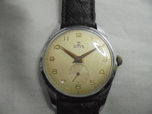 珍品　中古稼動品　DITIS WATCH CO.　１７石　手巻き　スイス　男物