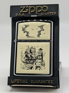 【1円～!!】未使用 Zippo ジッポ パイプ用 帆船 灯台 スクリムショウ 1993年製