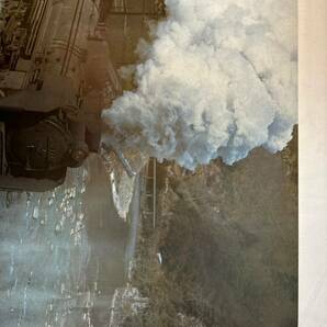 40 国鉄 SL 蒸気機関車 D51 三重連 伯備線 布原信号所 ワイドポスター 17 小西六写真 サクラカラー 1971の画像4