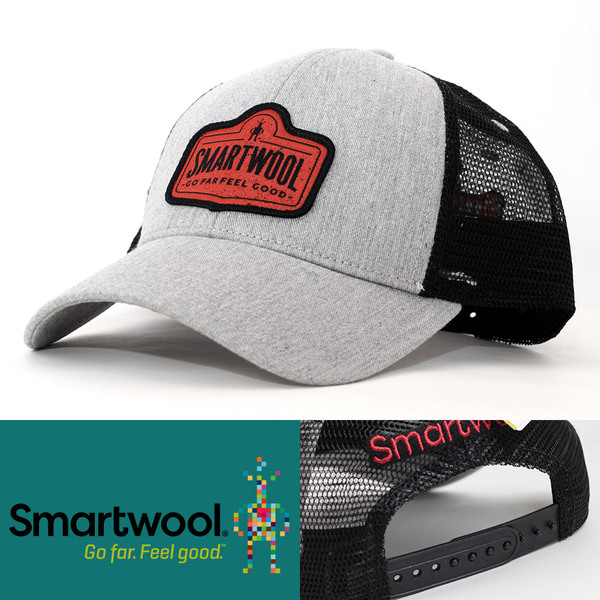メッシュキャップ 帽子 メンズ スマートウール SmartWool Shaped Logo Trucker Hat ライトグレーヘザー 2TAJW-01 USA ブランド