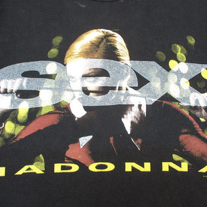 ★sz1553 マドンナ Tシャツ MADONNA Erotica 1993 BoyToy？ L/G（42-44） ブラッ Hanes ULTRAWEIGHT ヴィンテージ 古着 送料無料の画像4