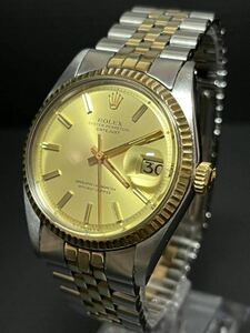 ROLEX ロレックス DATE JUST デイトジャスト ref.1601 ヴィンテージ アンティーク 自動巻き 稼働品 腕時計 証明書付 k18 金 コンビ