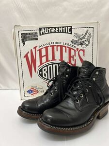 20240207【WHITE'SBOOTS】ホワイツブーツ セミドレス ワークブーツ ブーツ US7 ブラック レザー 2322MV