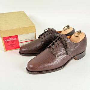 希少《Dead Stock / Paul Smith / 6D》80s90s デッド【 GRENSON FOOTMASTER スコッチグレイン シボ レザー シューズ ビンテージ 英国製 】